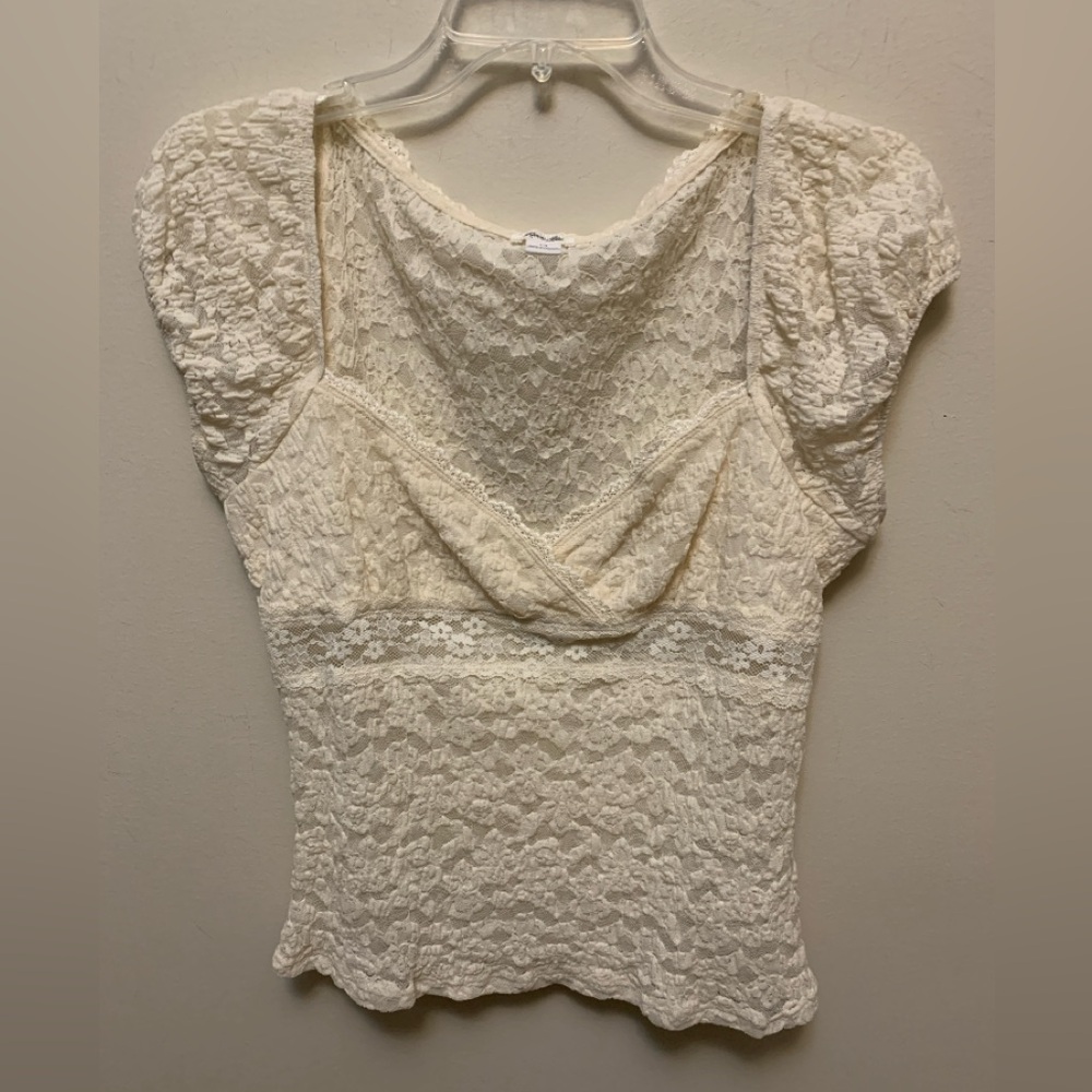 KIMCHI BLUE Romantic Lace Prairie Top | Coquette Cottagecore - Picture 2 of 7